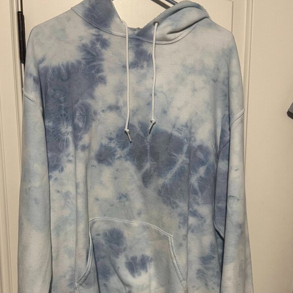 Artist Union Clothing Company Tie Dye Blue White Hoodie Large - Picture 5 of 5